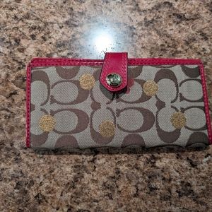 Coach checkbook and wallet